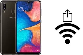 So generieren Sie einen QR-Code mit dem Wifi-Passwort auf einem Samsung Galaxy A20