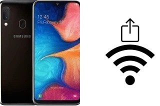 So generieren Sie einen QR-Code mit dem Wifi-Passwort auf einem Samsung Galaxy A20e