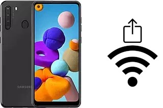 So generieren Sie einen QR-Code mit dem Wifi-Passwort auf einem Samsung Galaxy A21