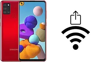 So generieren Sie einen QR-Code mit dem Wifi-Passwort auf einem Samsung Galaxy A21s