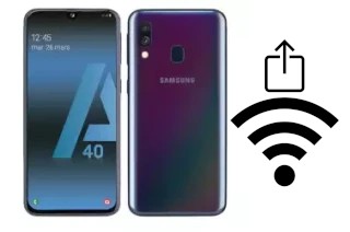 So generieren Sie einen QR-Code mit dem Wifi-Passwort auf einem Samsung Galaxy A40s