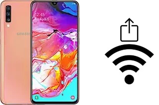 So generieren Sie einen QR-Code mit dem Wifi-Passwort auf einem Samsung Galaxy A70