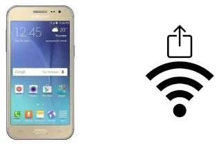 So generieren Sie einen QR-Code mit dem Wifi-Passwort auf einem Samsung Galaxy J2 DTV