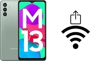 So generieren Sie einen QR-Code mit dem Wifi-Passwort auf einem Samsung Galaxy M13 (India)