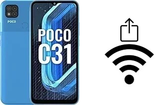 So generieren Sie einen QR-Code mit dem Wifi-Passwort auf einem Xiaomi Poco C31